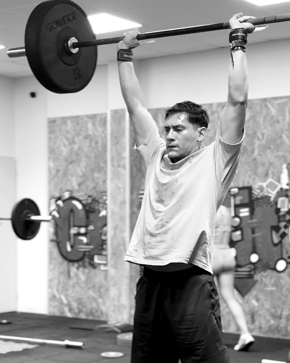Développé haltéro pendant un WOD à Aix-en-Provence