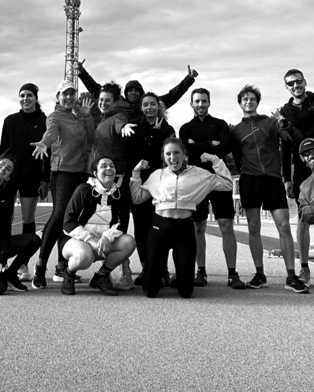 Le groupe running de Gaius après une séance sur piste